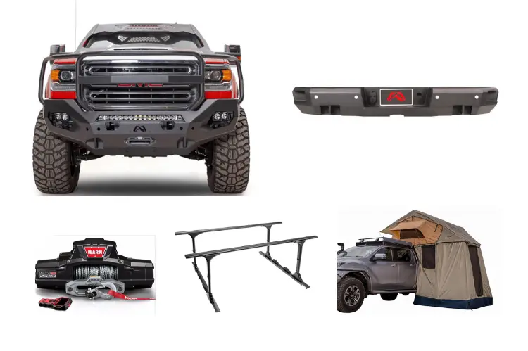 2023 Gmc Sierra 2500Hd Overland Adventure Kit -  Fab Fours + Warn Winch + Truxedo Rack + Arb Rooftop Tent 1