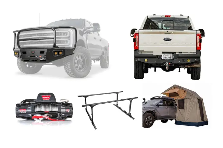 2025 Ford F250 Superduty Overland Adventure Kit -  Road Armor Protection + Warn + Truxedo Rack + Arb Rooftop Tent 1