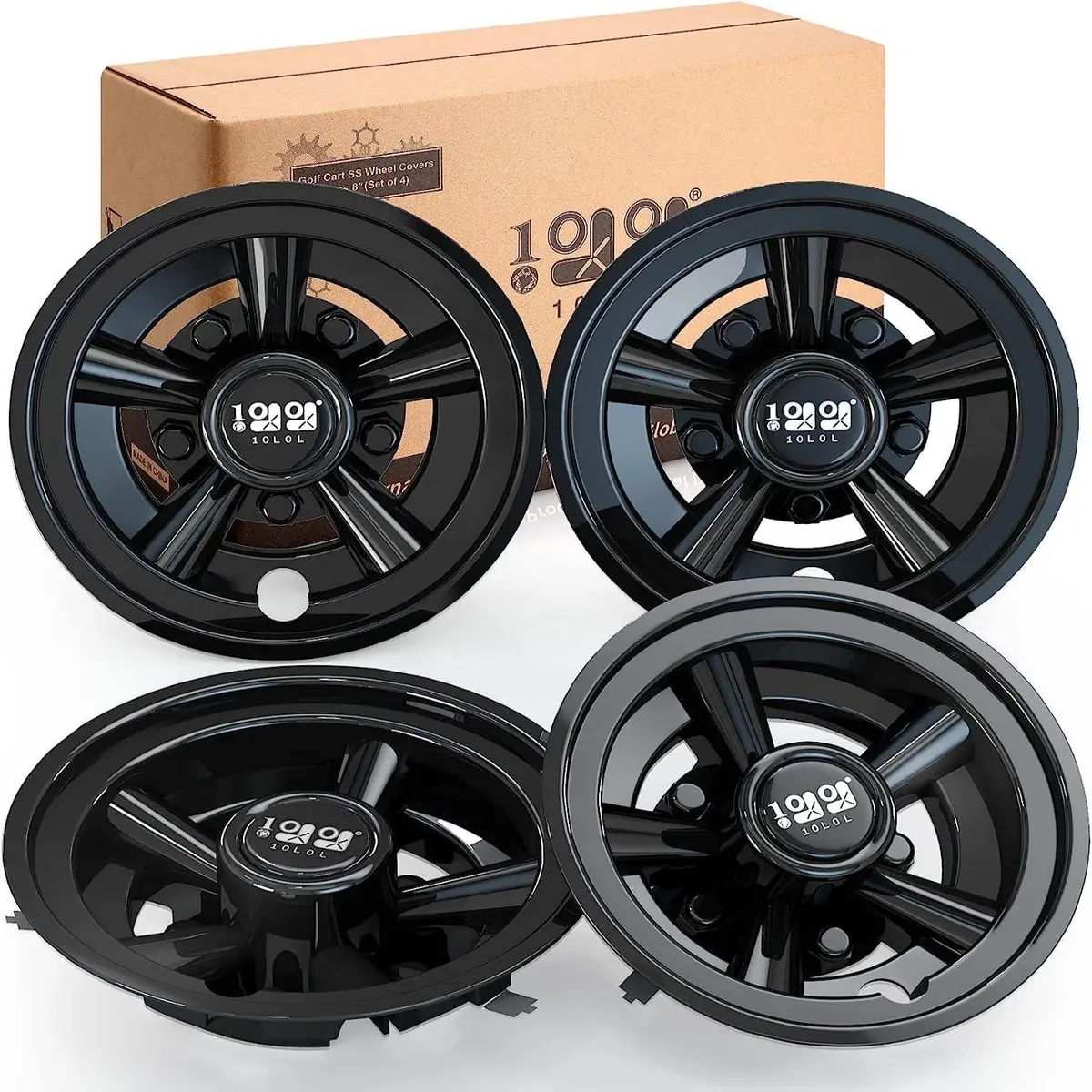 Premium Golf Cart Hub Caps 8 Inch For Yamaha, Ezgo And Club Car - 10L0l 3