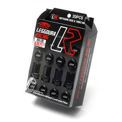 Project Kics Leggdura Racing Duralumin Lug Nuts (16+4 Locks) - Black 1