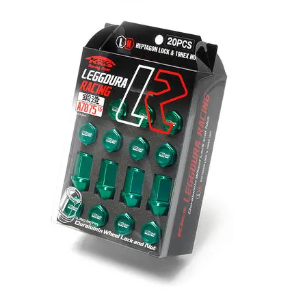 Project Kics Leggdura Racing Duralumin Lug Nuts (16+4 Locks) - Green 1