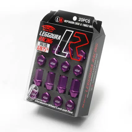 Project Kics Leggdura Racing Duralumin Lug Nuts (16+4 Locks) - Purple 1