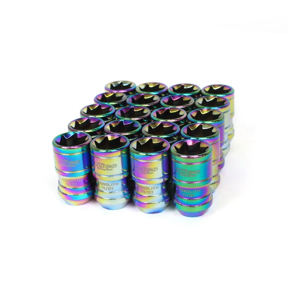 Project Kics Monolith Ti/07 Lug Nuts - Neochrome 3