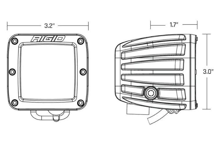 Rigid Industries 50482 3'' D-Series Sae Yellow/White Fog Light - Pair 2