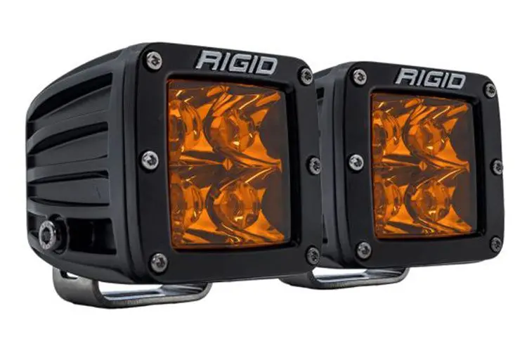 Rigid Industries 20252 3" D-Series Spot Pod Lights With Amber Pro Lens 1