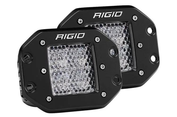 Rigid Industries 212513 3" D-Series Pro Flood Diffused Flush Mount Black 2 Lights 1