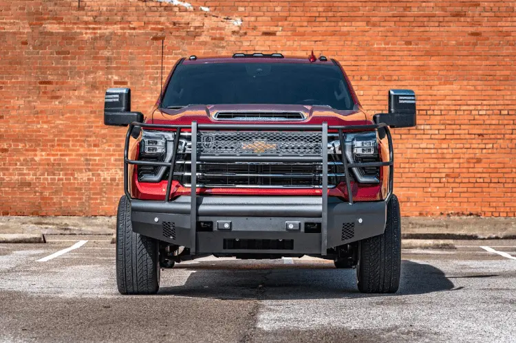 Road Armor Heavy Duty Front Bumper Vaquero Non-Winch Full Guard Black 3242Vf6b 2024-2026 Chevy Silverado 2500/3500 1