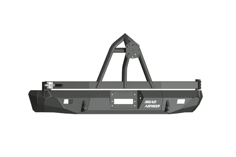 Road Armor Stealth 61208B 1999-2007 Ford Excursion Rear Winch Ready Bumper Tire Carrier Textured Black Finish 1