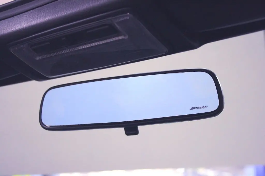 Spoon Sports Blue Wide Rear View Mirror - Honda/Acura Applications 1