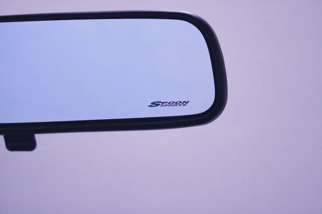 Spoon Sports Blue Wide Rear View Mirror - Honda/Acura Applications 2