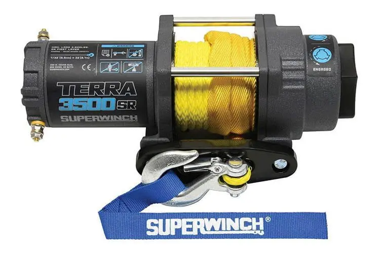 Superwinch 1135270 Terra 3500Sr Powersports Synthetic Rope Winch 1