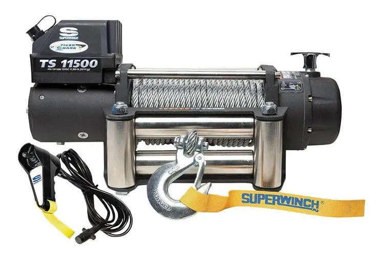 Superwinch 1511200 Tiger Shark 11500 12V Steel Wire Rope Winch 1