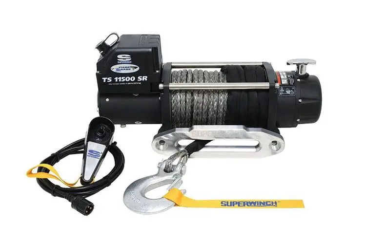 Superwinch 1511201 Tiger Shark 11500Sr 12V Synthetic Rope Winch 1