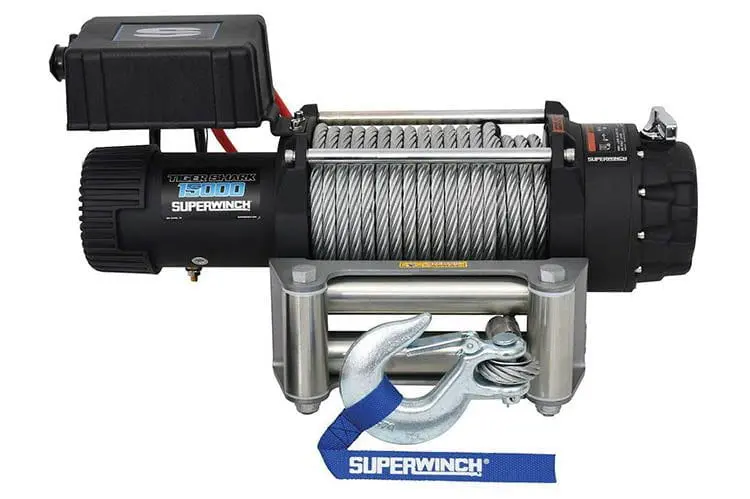 Superwinch 1515000 Tiger Shark 15000 12V Steel Wire Rope Winch 1