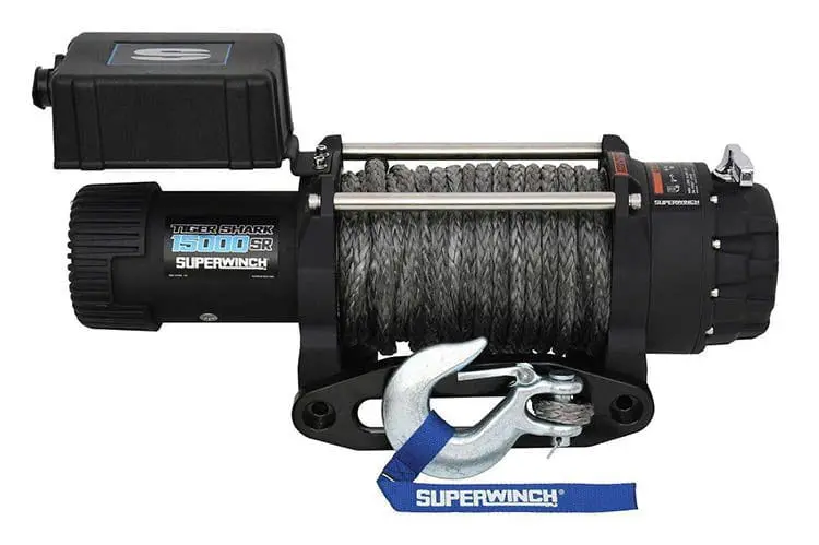 Superwinch 1515001 Tiger Shark 15000Sr 12V Synthetic Rope Winch 1