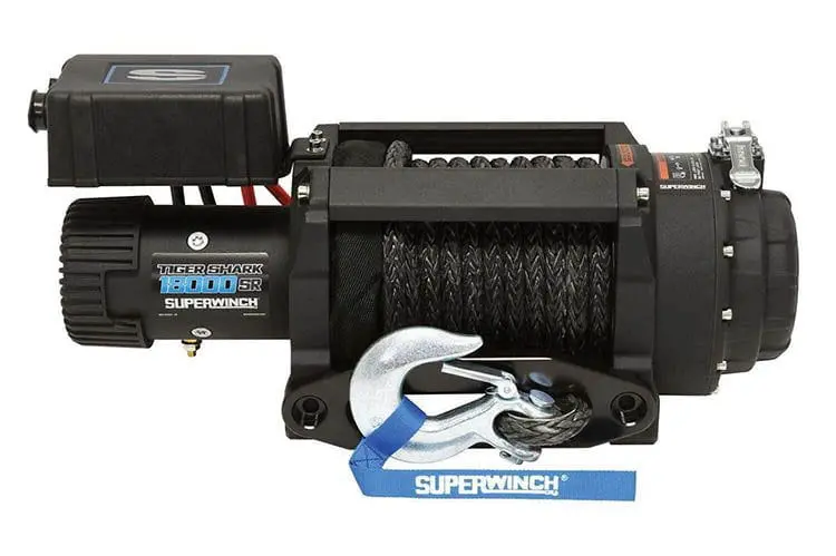 Superwinch 1518001 Tiger Shark 18000Sr 12V Synthetic Rope Winch 1