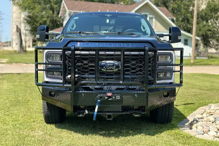 Thunderstruck Front Bumper Grille Guard Tread Elite Series Fsd23-200Pa-Ac-Ca 2023+ Ford F250/F350 Superduty Compatible With Front Park Assist Sensors, Adaptive Cruise And Front View Camera 1