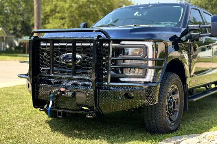Thunderstruck Front Bumper Grille Guard Tread Elite Series Fsd23-200Pa-Ac-Ca 2023+ Ford F250/F350 Superduty Compatible With Front Park Assist Sensors, Adaptive Cruise And Front View Camera 2