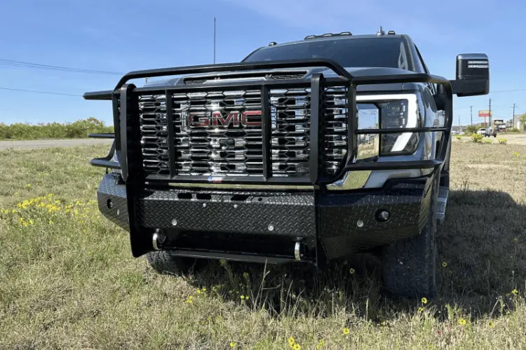 Thunder Struck Front Bumper Tread Elite Series Ghd24-200Pa-Ca 2024+ Gmc Sierra 2500Hd/3500Hd Compatible With Front Park Assist Sensors And Front View Camera 1