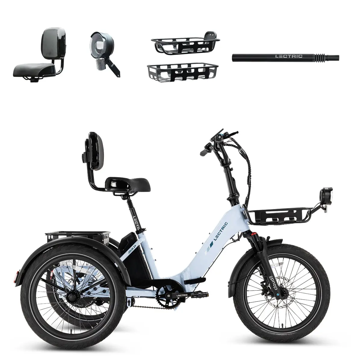 Xp Trike2 750 Glacier Blue + Free Cargo Package, Support Seat, Elite Headlight, Suspension Seat Post ($455 Value) 1