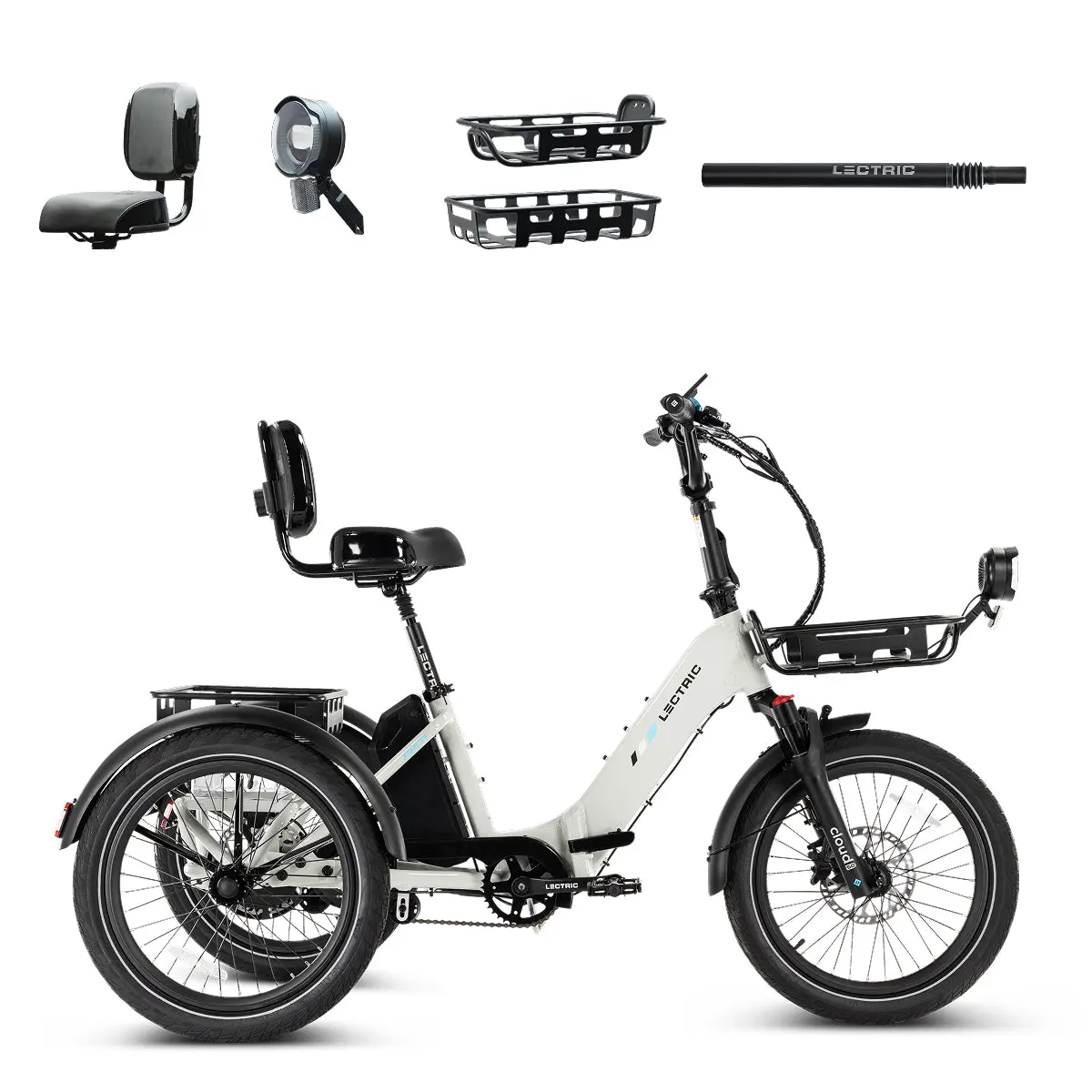 Xp Trike2 750 Stratus White + Free Cargo Package, Support Seat, Elite Headlight, Suspension Seat Post ($455 Value) 1