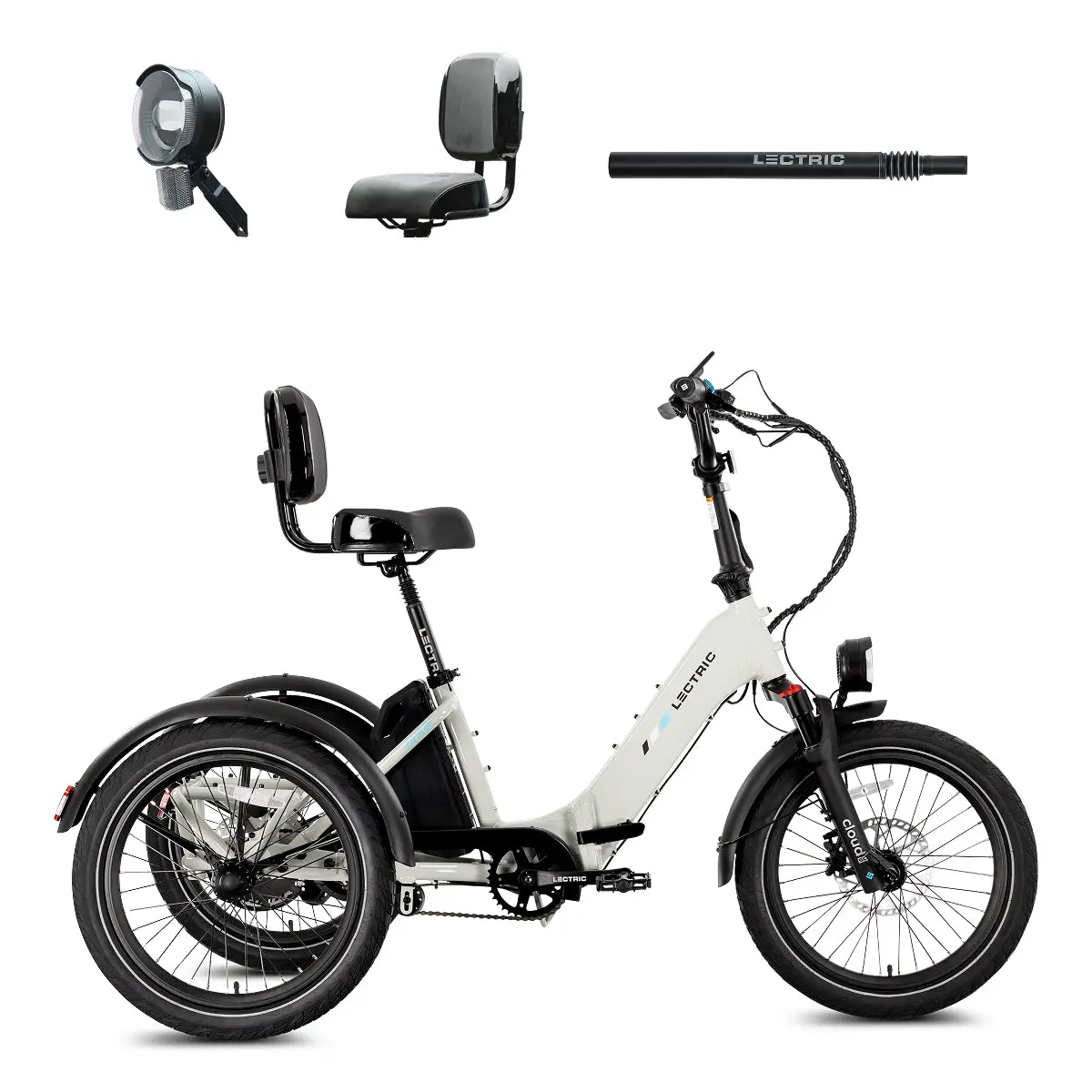 Xp Trike2 Stratus White + Free Support Seat, Elite Headlight, Suspension Seat Post ($257 Value) 1