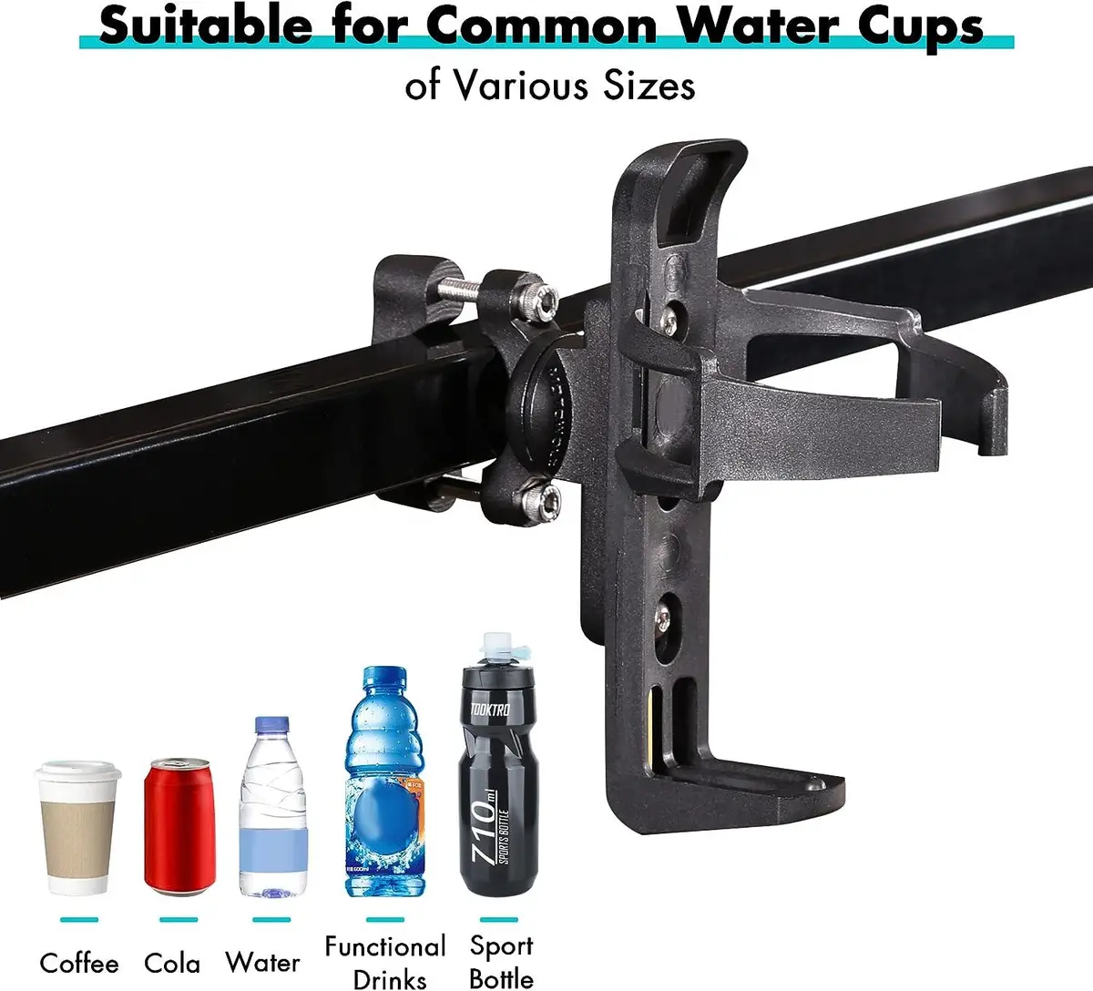 Universal Beverage Cup Holder For Golf Carts, Bicycles, Motorcycles And More - 10L0l 1