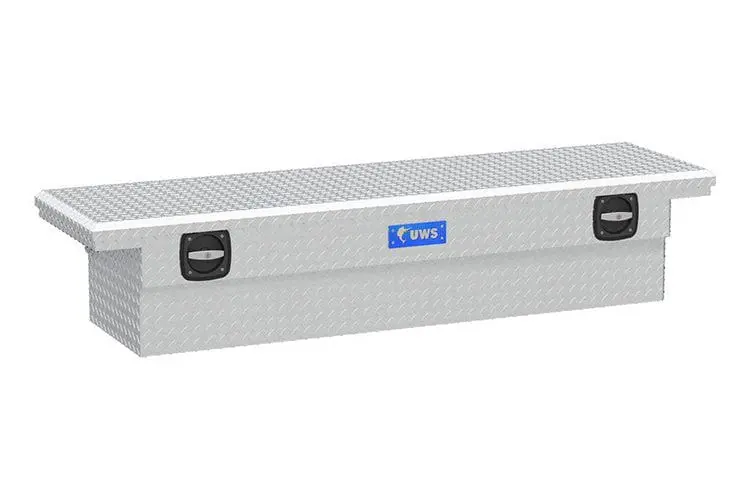 Uws Sl-72-Lp Ford F250/F350/F450 Super Duty 1999-2022 Bright Aluminum 72" Secure Lock Truck Tool Box With Low Profile 1