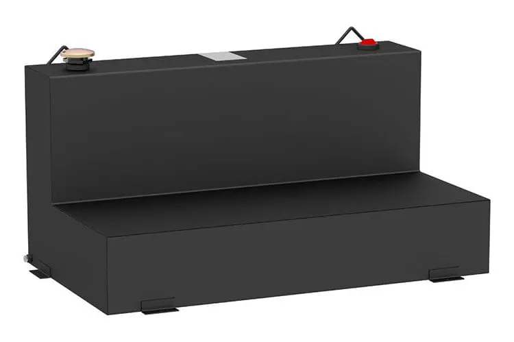Uws St-75-L-Mb Ford F250/F350/F450 Super Duty 1999-2023 Matte Black 75-Gallon L-Shape Steel Transfer Tank 1