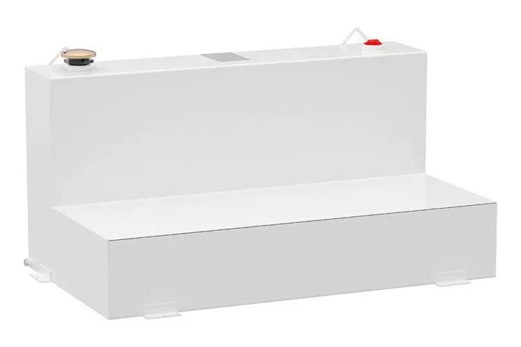 Uws St-75-L-W Ford F250/F350/F450 Super Duty 1999-2023 White 75-Gallon L-Shaped Steel Transfer Tank 1