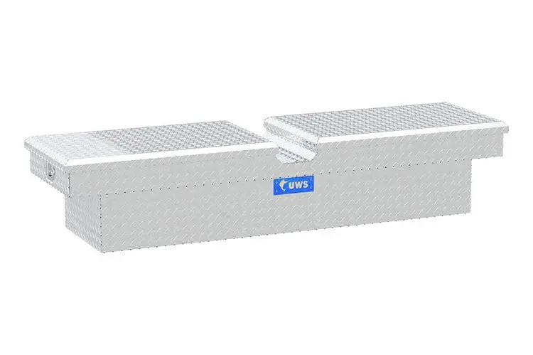 Uws Tb-72 Ford F250/F350/F450 Super Duty 1999-2022 Bright Aluminum 72" Gull Wing Crossover Truck Tool Box 1