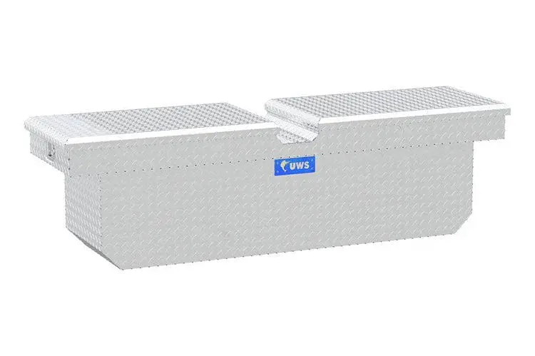 Uws Tbd-72 Ford F250/F350/F450 Super Duty 1999-2022 Bright Aluminum 72" Deep Gull Wing Crossover Truck Tool Box 1