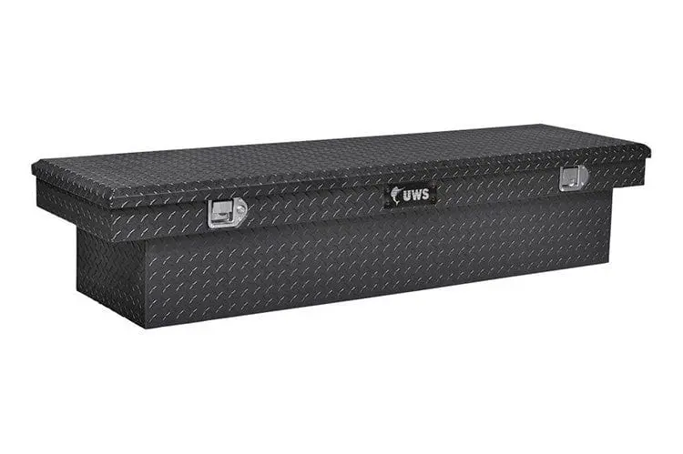 Uws Tbs-72-Blk Ford F250/F350/F450 Super Duty 1999-2022 Gloss Black Aluminum 72" Crossover Truck Tool Box 1