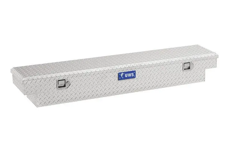 Uws Tbs-72-Sl Ford F250/F350/F450 Super Duty 1999-2022 Bright Aluminum 72" Slim-Line Crossover Truck Tool Box 1