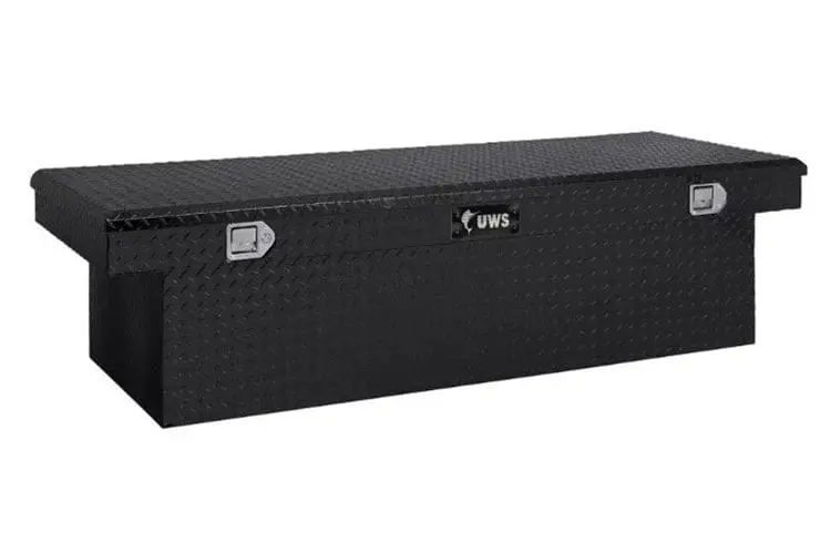 Uws Tbsd-69-Lbta-B Gmc Sierra 2500Hd/3500Hd 1999-2023 69" Aluminum Deep Extra-Wide Crossover Truck Tool Box Gloss Black 1