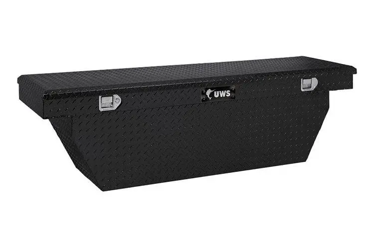 Uws Tbsd-72-A-Blk Ford F250/F350/F450 Super Duty 1999-2022 Gloss Black Aluminum 72" Deep Angled Crossover Truck Tool Box 1