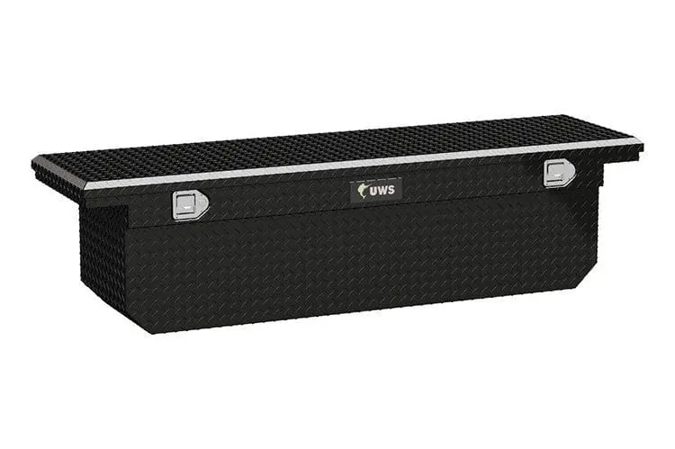 Uws Tbsd-72-A-Lp-B Ford F250/F350/F450 Super Duty 1999-2022 Gloss Black Aluminum 72" Deep Angled Crossover Truck Tool Box With Low Profile 1