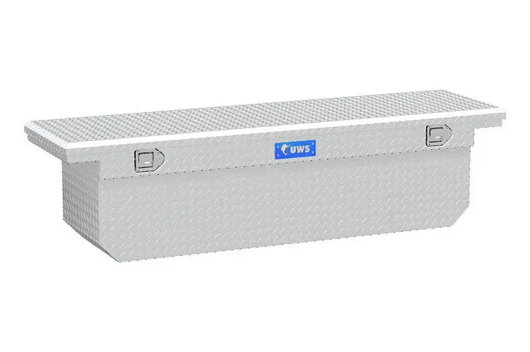 Uws Tbsd-72-A-Lp Ford F250/F350/F450 Super Duty 1999-2022 Bright Aluminum 72" Deep Angled Crossover Truck Tool Box With Low Profile 1