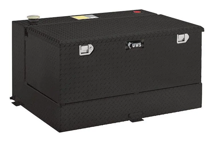 Uws Tt-85-Combo-Blk Ford F250/F350/F450 Super Duty 1999-2023 Gloss Black 85-Gallon Combo Aluminum Transfer Tank 1