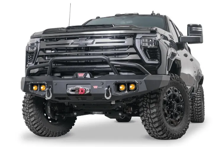 Warn Ascent Front Bumper 110917 2024-2026 Chevy Silverado 2500/3500 Hd Pre Runner Grille Guard 2