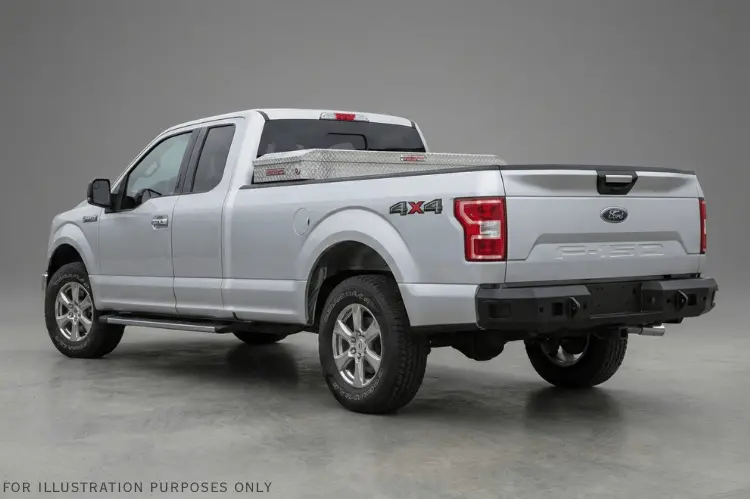 Weather Guard Saddle Box 2018-2026 Ford F150 127-0-04 Aluminum, Full Standard, Clear, 11.0 Cu Ft 2