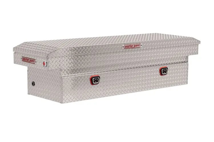 Weather Guard Saddle Box 2018-2026 Ram 1500 127-0-04 Aluminum, Full Standard, Clear, 11.0 Cu Ft 1