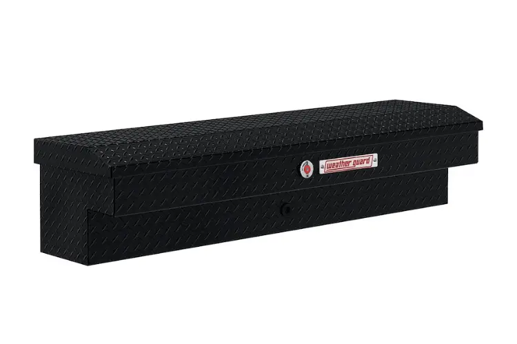 Weather Guard Lo-Side Box 2015-2024 Nissan Titan 174-5-04 56In Aluminum, Gloss Black, 4.0 Cu Ft 1