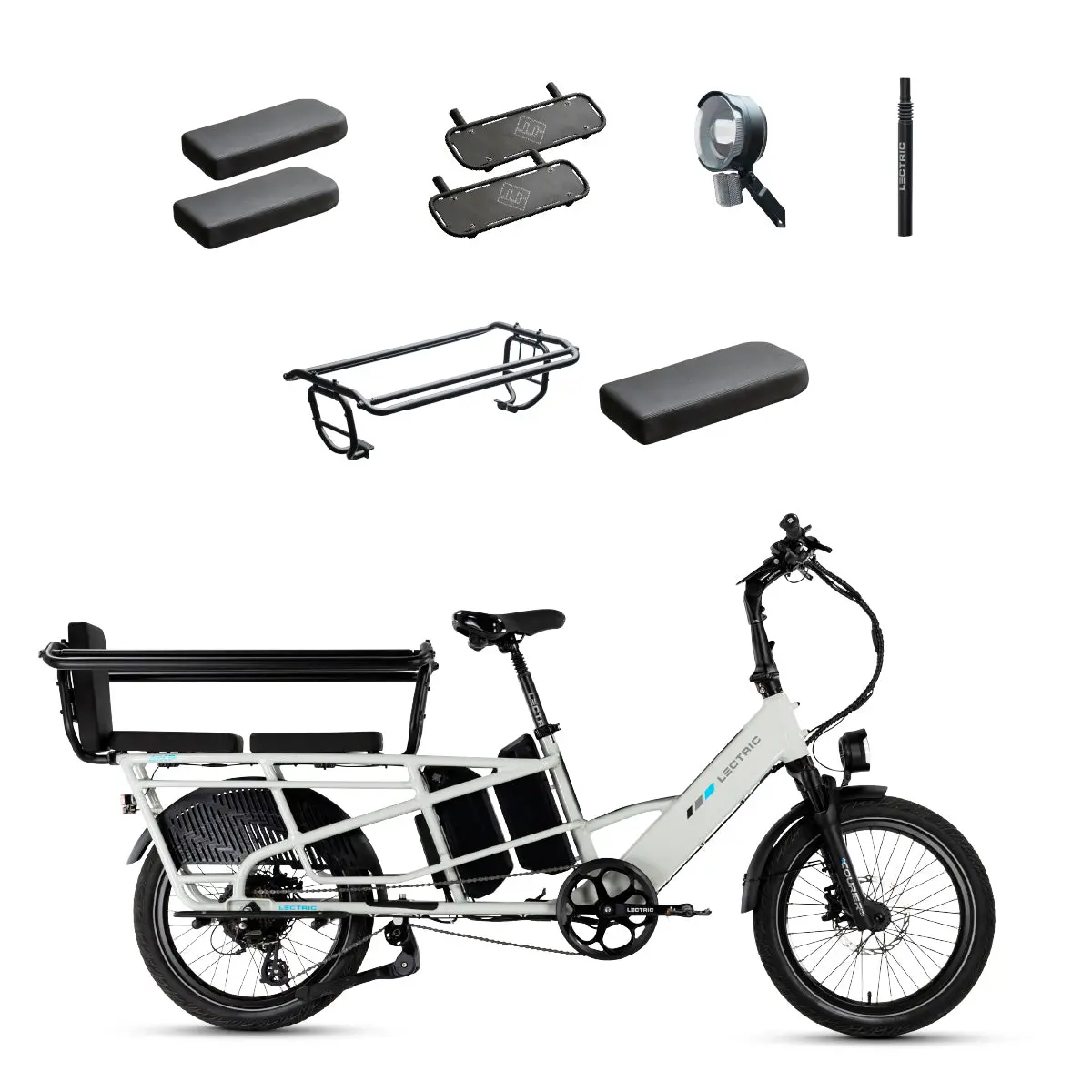 Xpedition2 Stratus White Dual-Battery + Free Running Boards, Cushions, Elite Headlight, Suspension Seat Post, Orbitor ($545 Value) 1