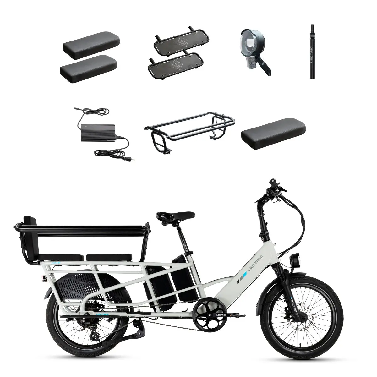 Xpedition2 Stratus White Long-Range Dual-Battery + Free Running Boards, Cushions, Elite Headlight, Suspension Seat Post, Orbitor, Fast Charger ($694 Value) 1